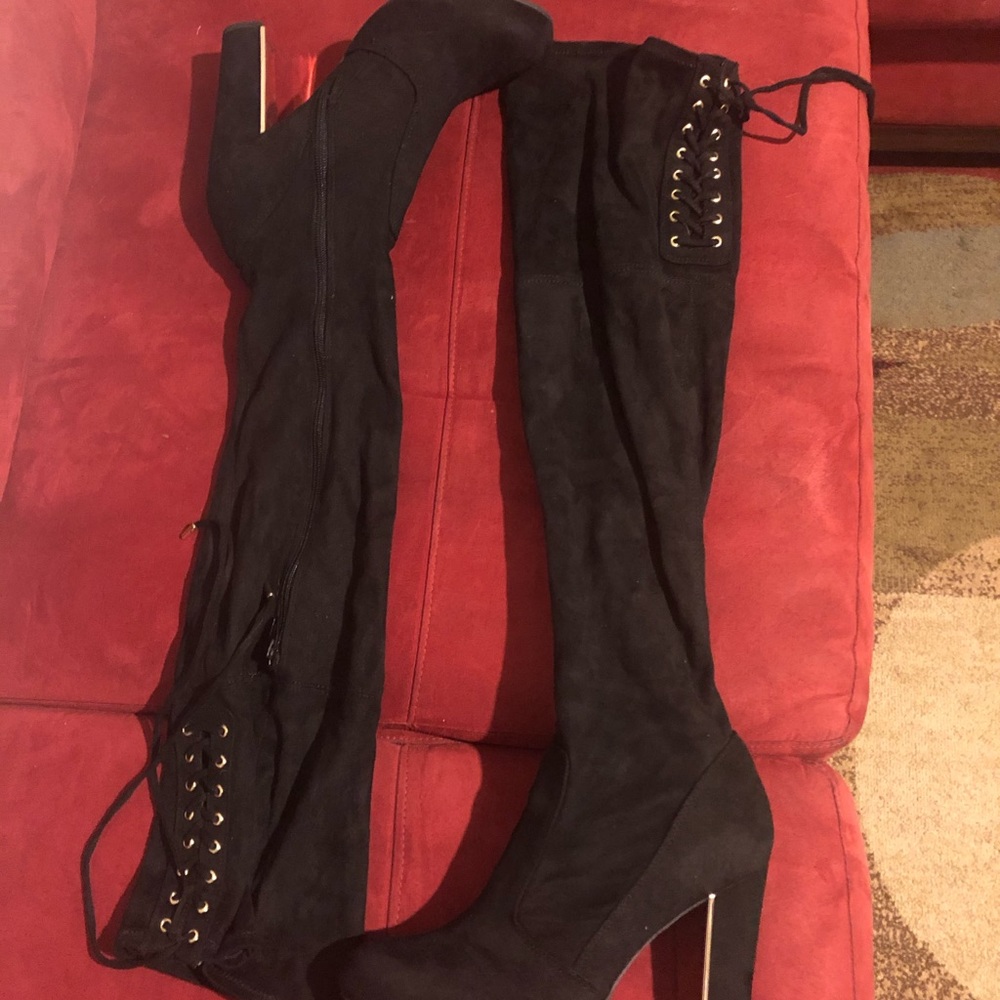 Black over the knee boot